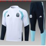 Chándal Argentina 2026 (White Half Zip) - NIÑOS